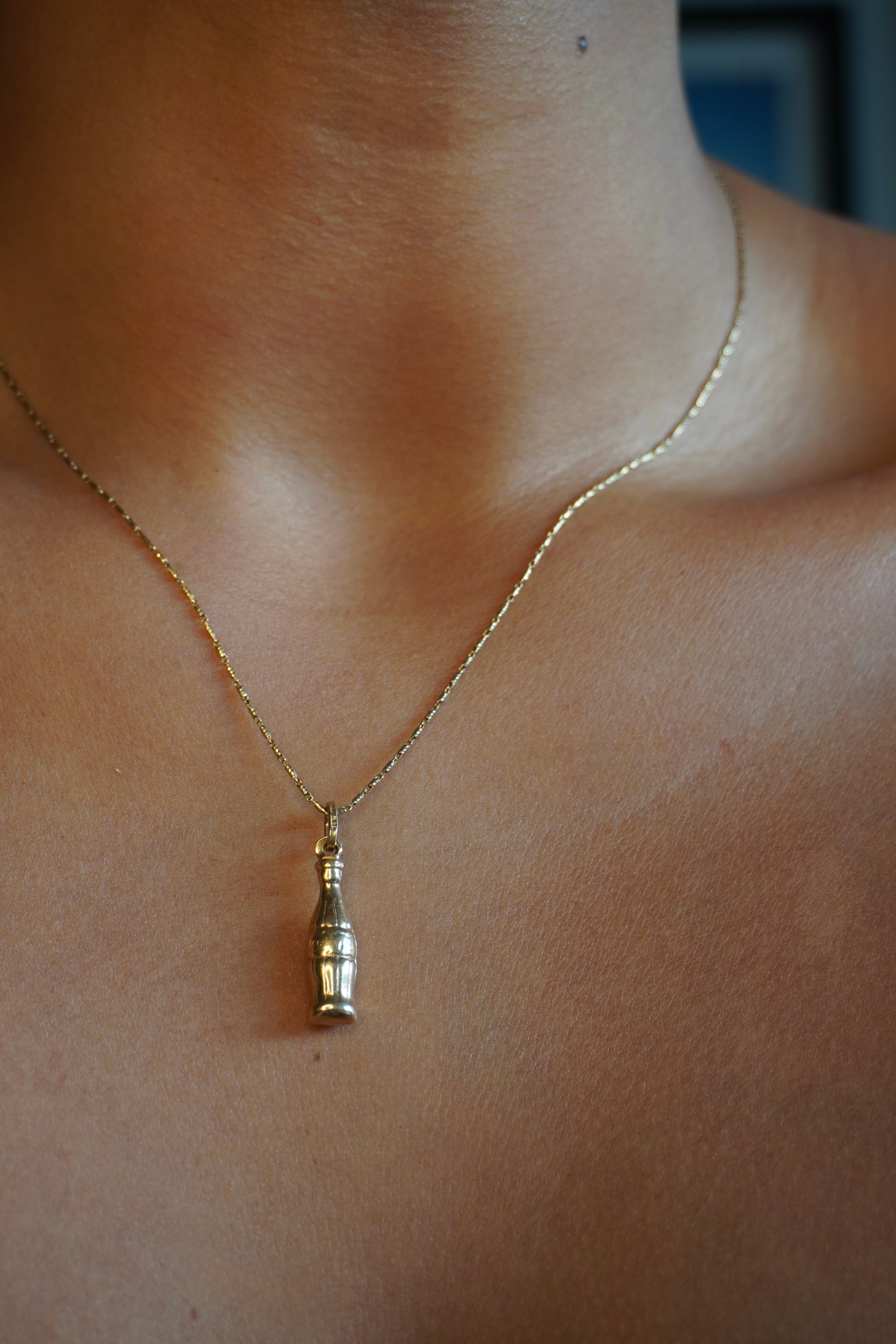 18K Yellow Gold Coca Cola 1.25" Pendant