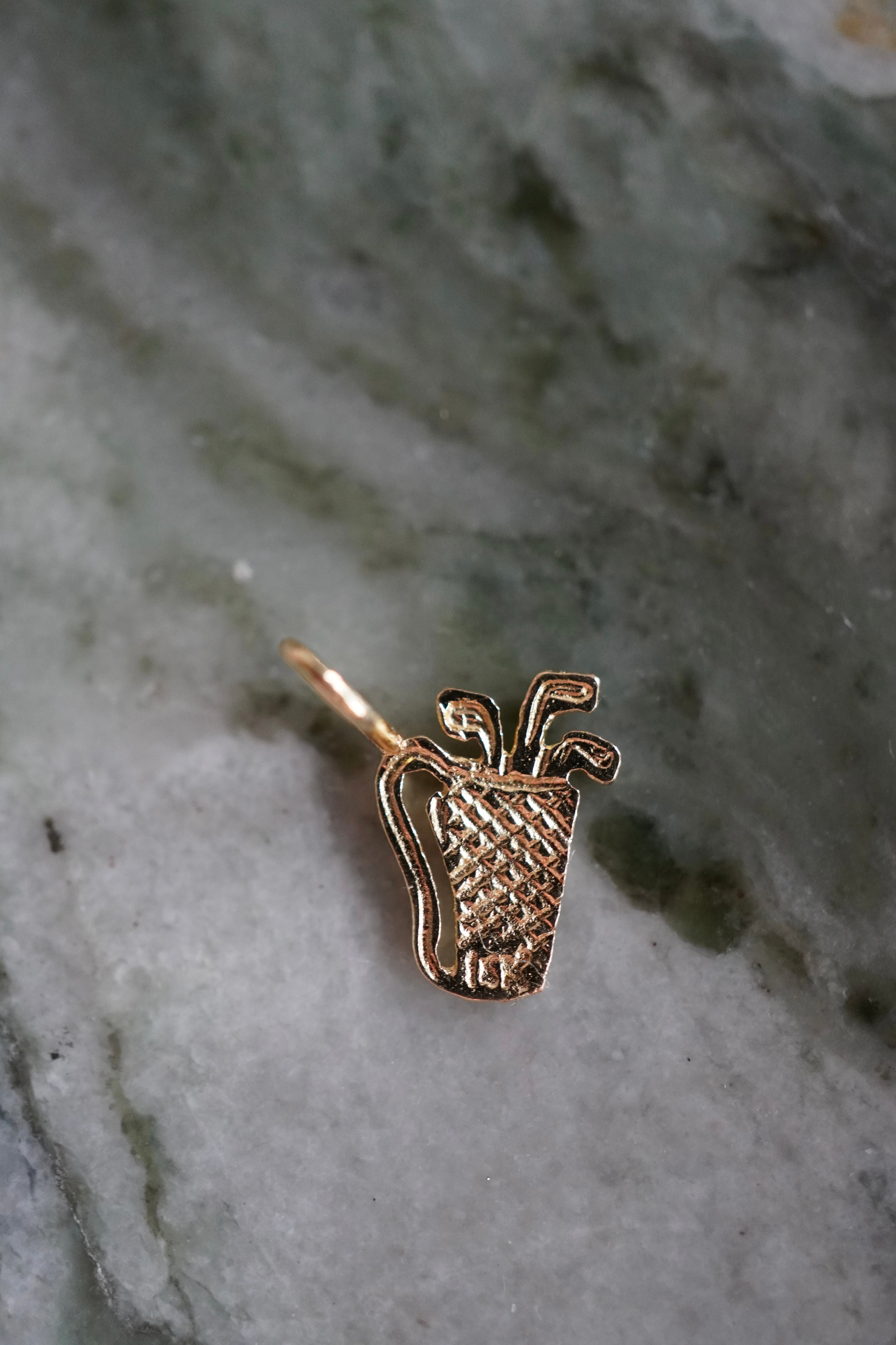 14K Yellow Gold Golf Pendant