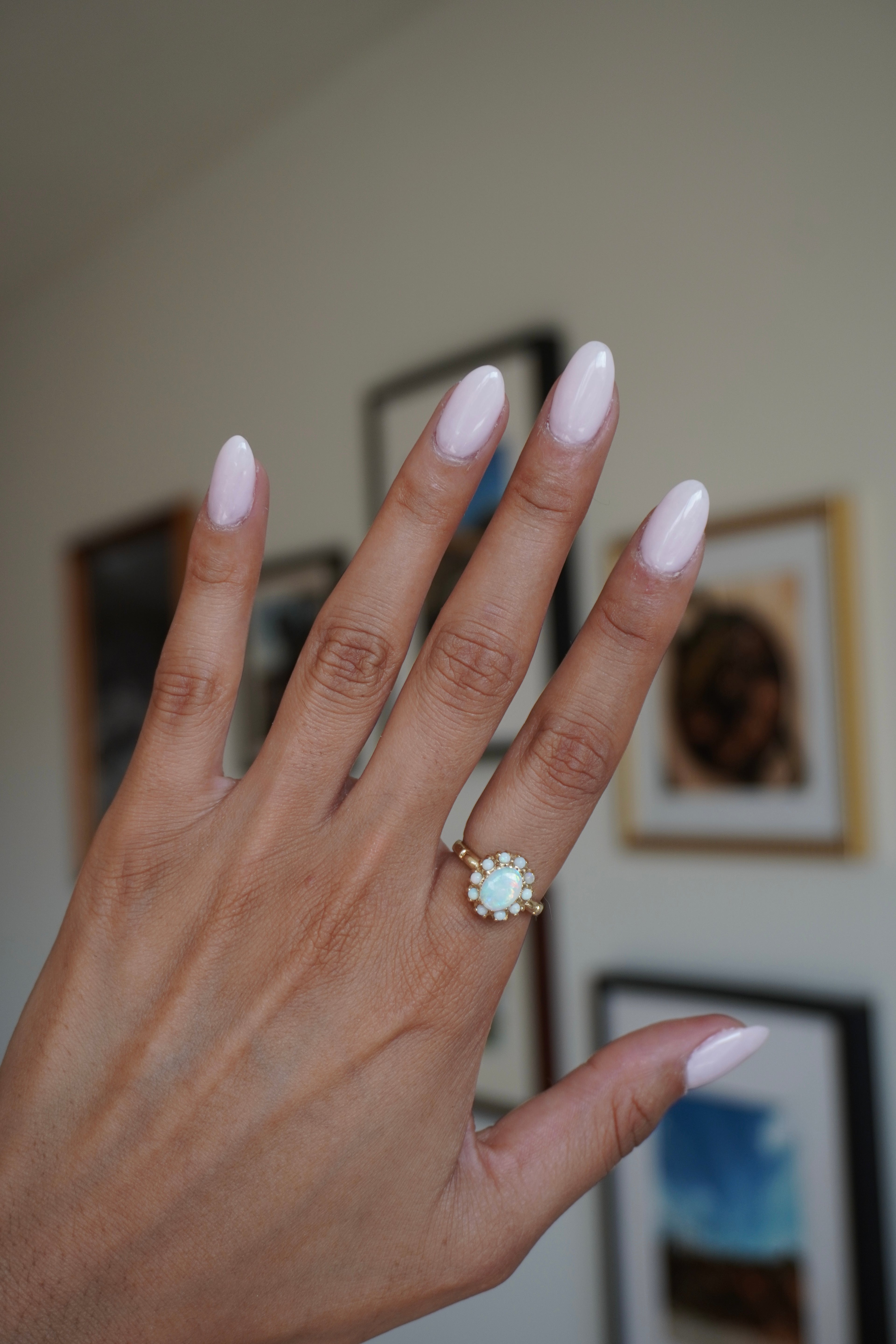 14K Yellow Gold Opal Ring Sz 6.25
