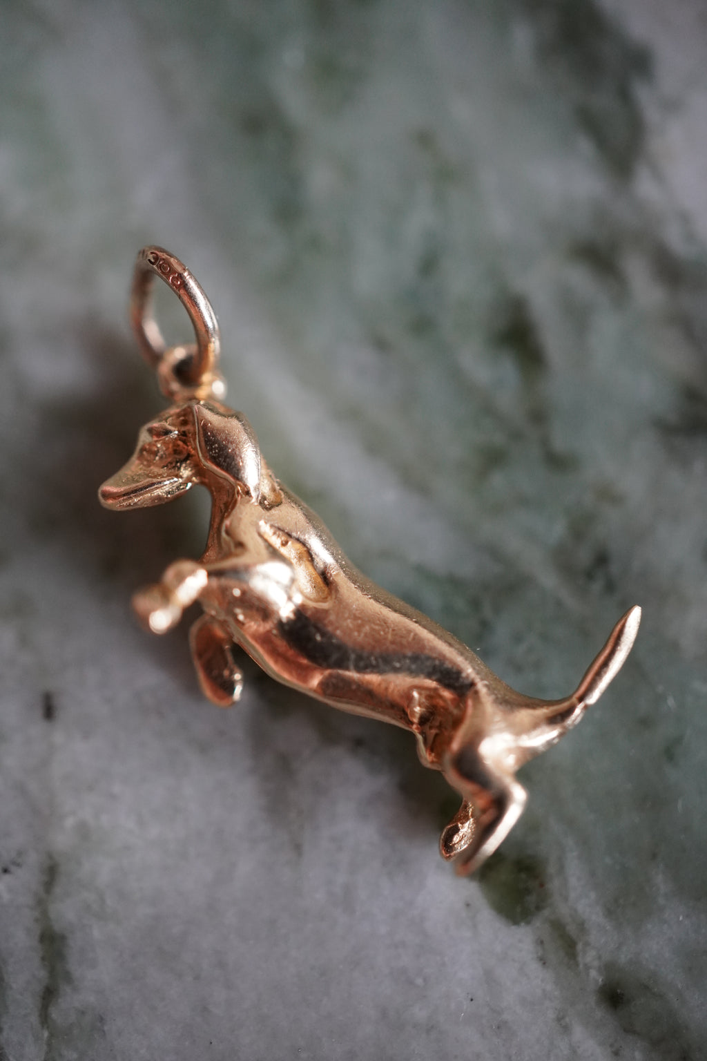 14K Yellow Gold Dachshund Pendant