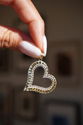 10K Yellow Gold Large Open Heart Pendant
