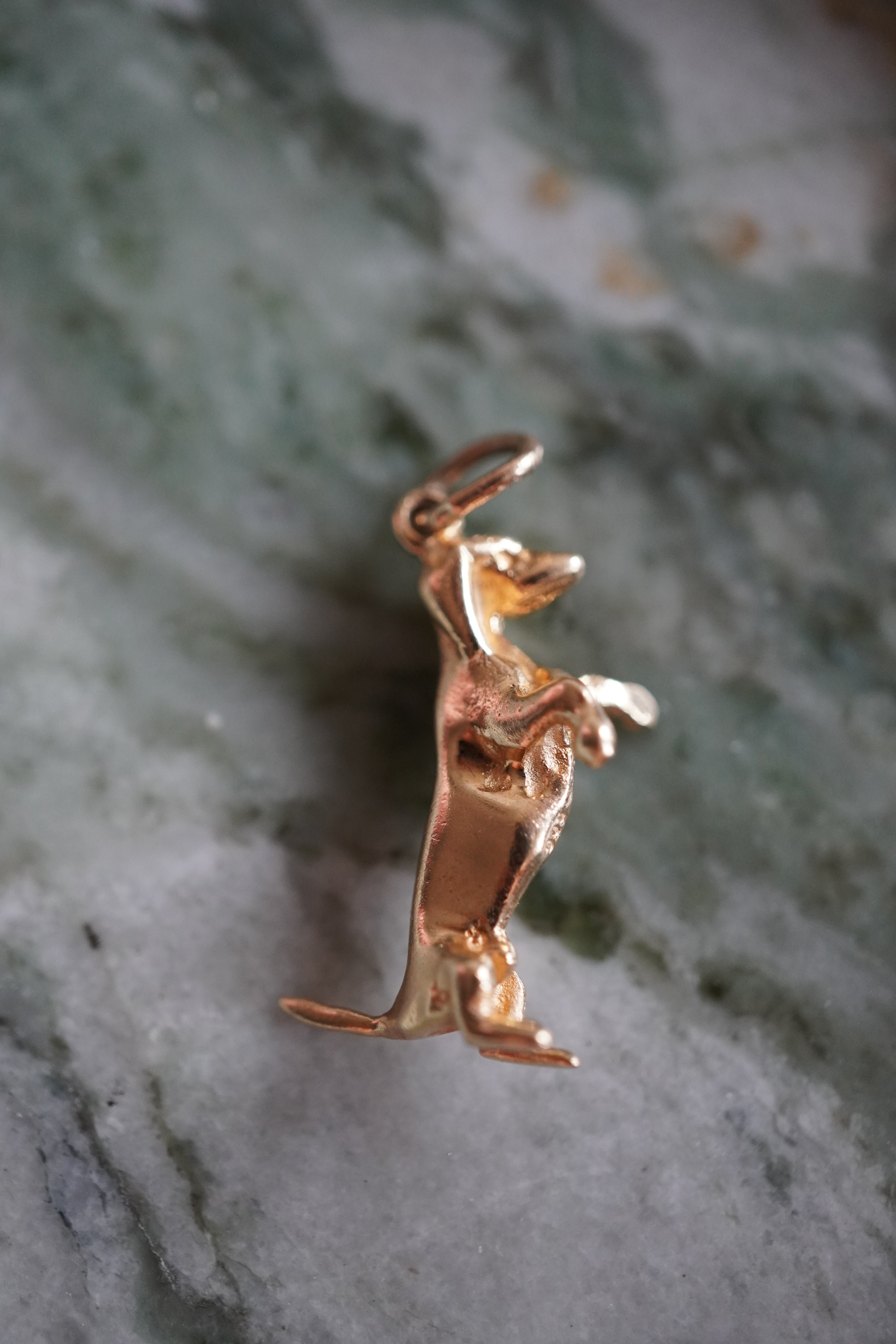 14K Yellow Gold Dachshund Pendant