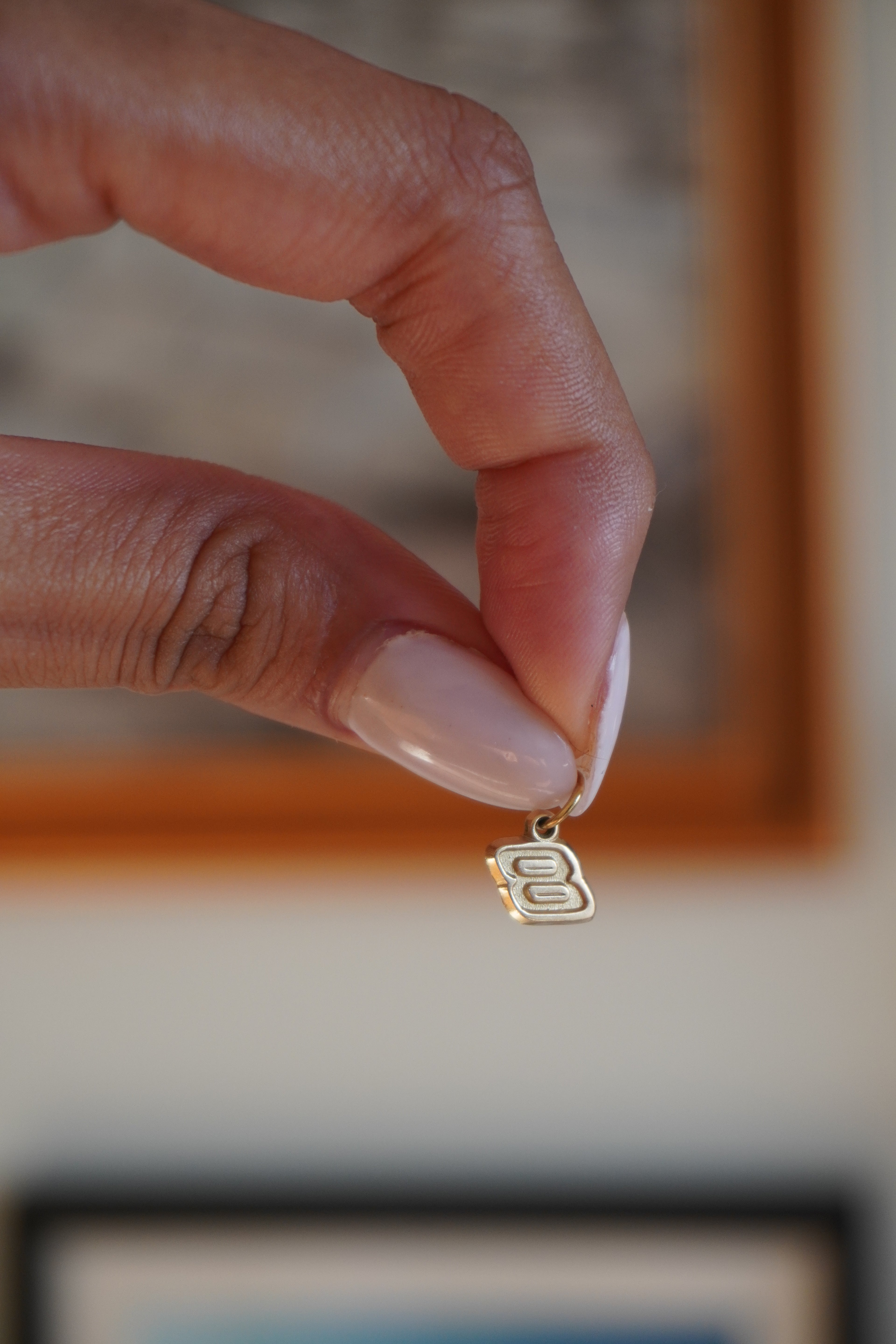 10K Yellow Gold Number '8' Pendant