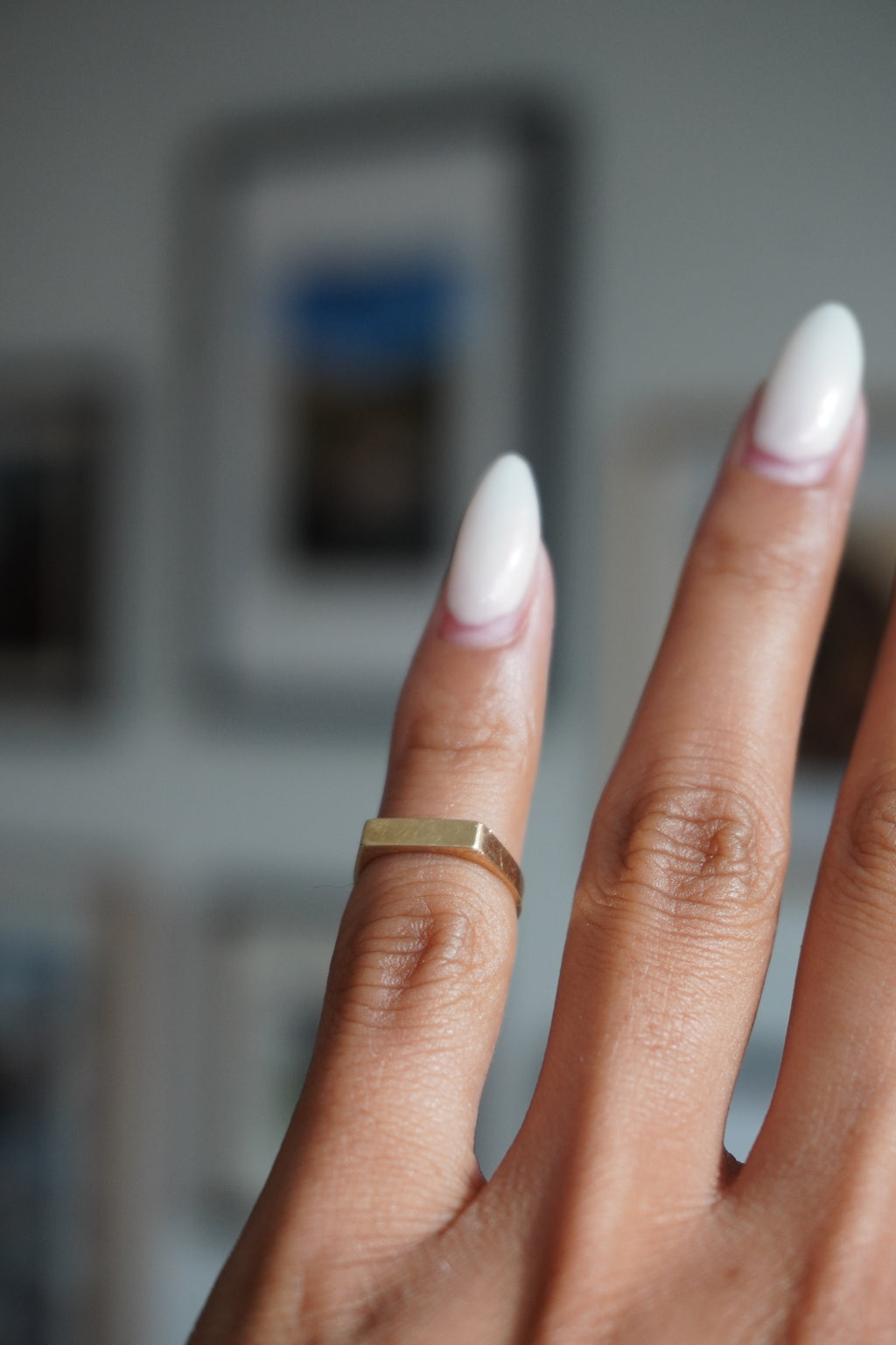 14K Yellow Gold Pinky Signet Ring Sz 1.5
