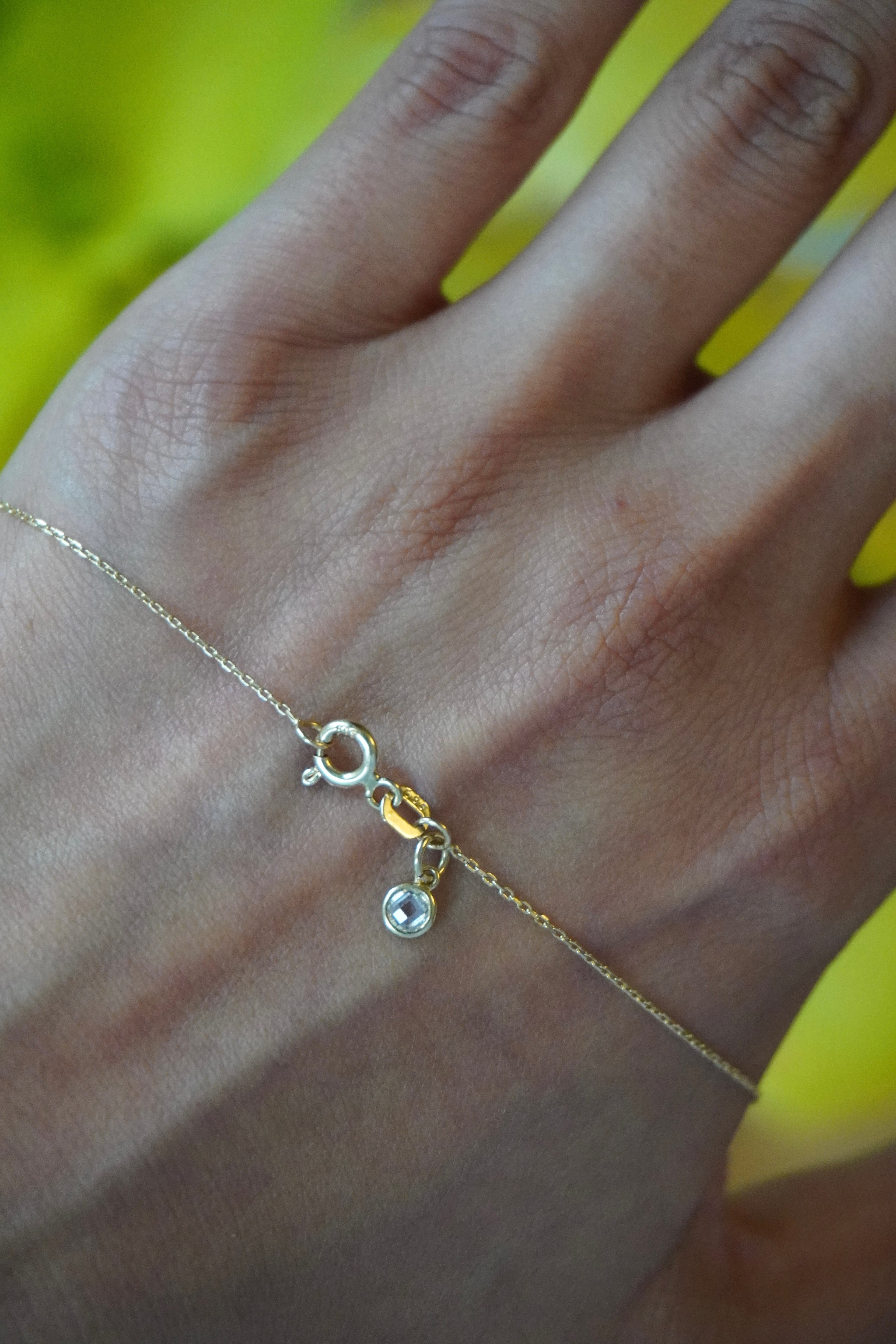 14K Yellow Gold Hanging Panther Necklace 16"