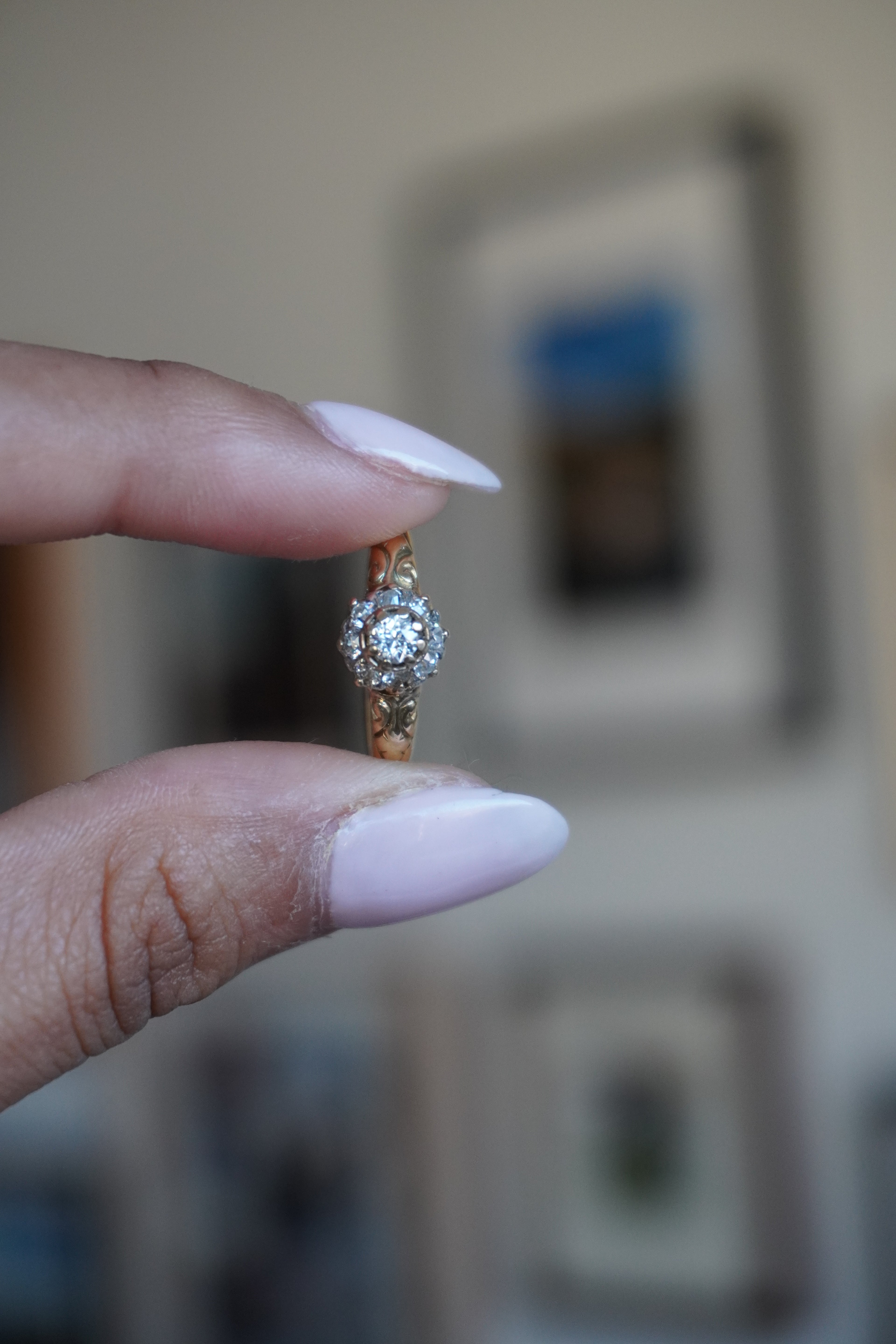 14K Yellow Gold Old Mine Cut Diamond Ring (1.00 cttw, G/SI) Sz 6.5