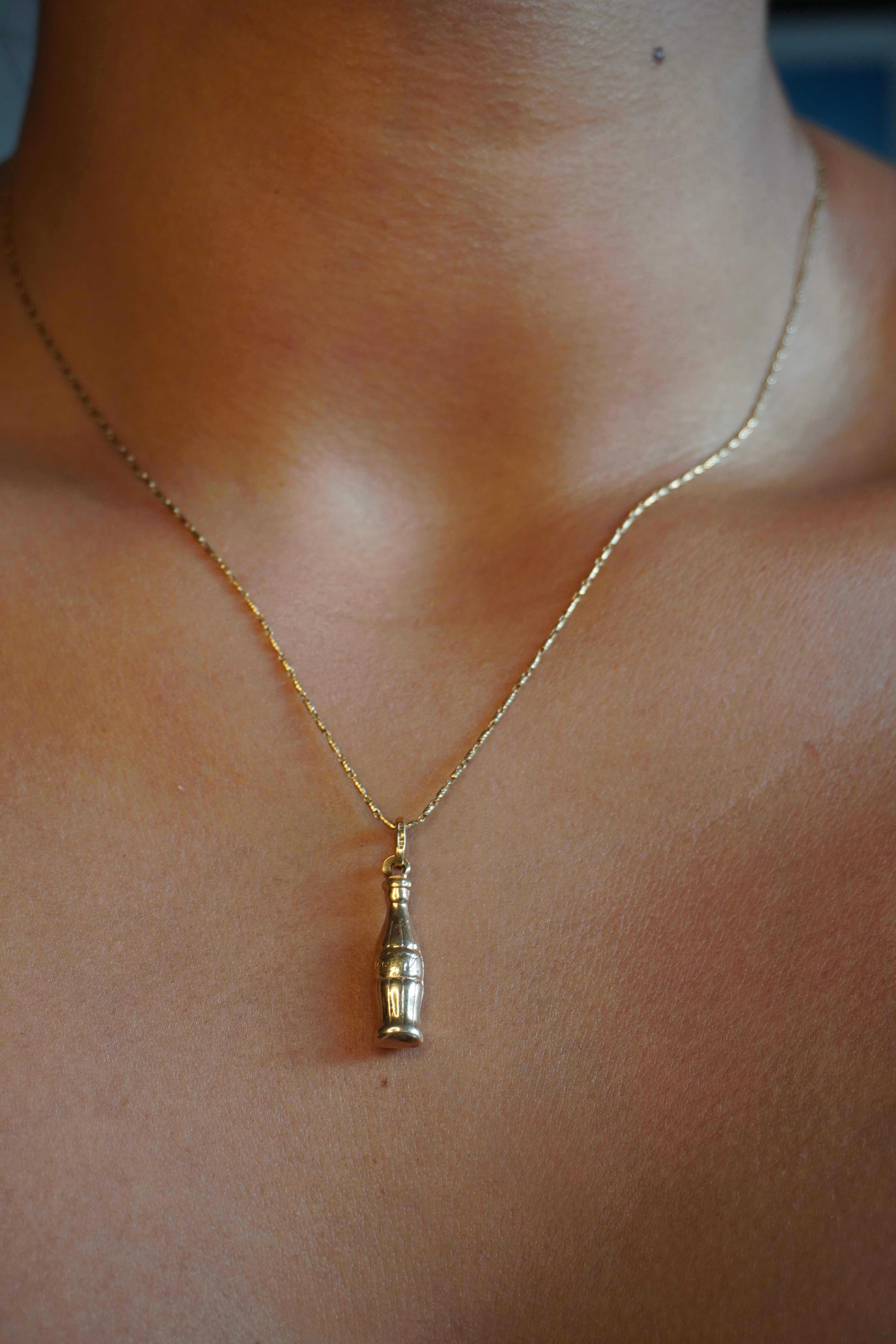 18K Yellow Gold Coca Cola 1.25" Pendant