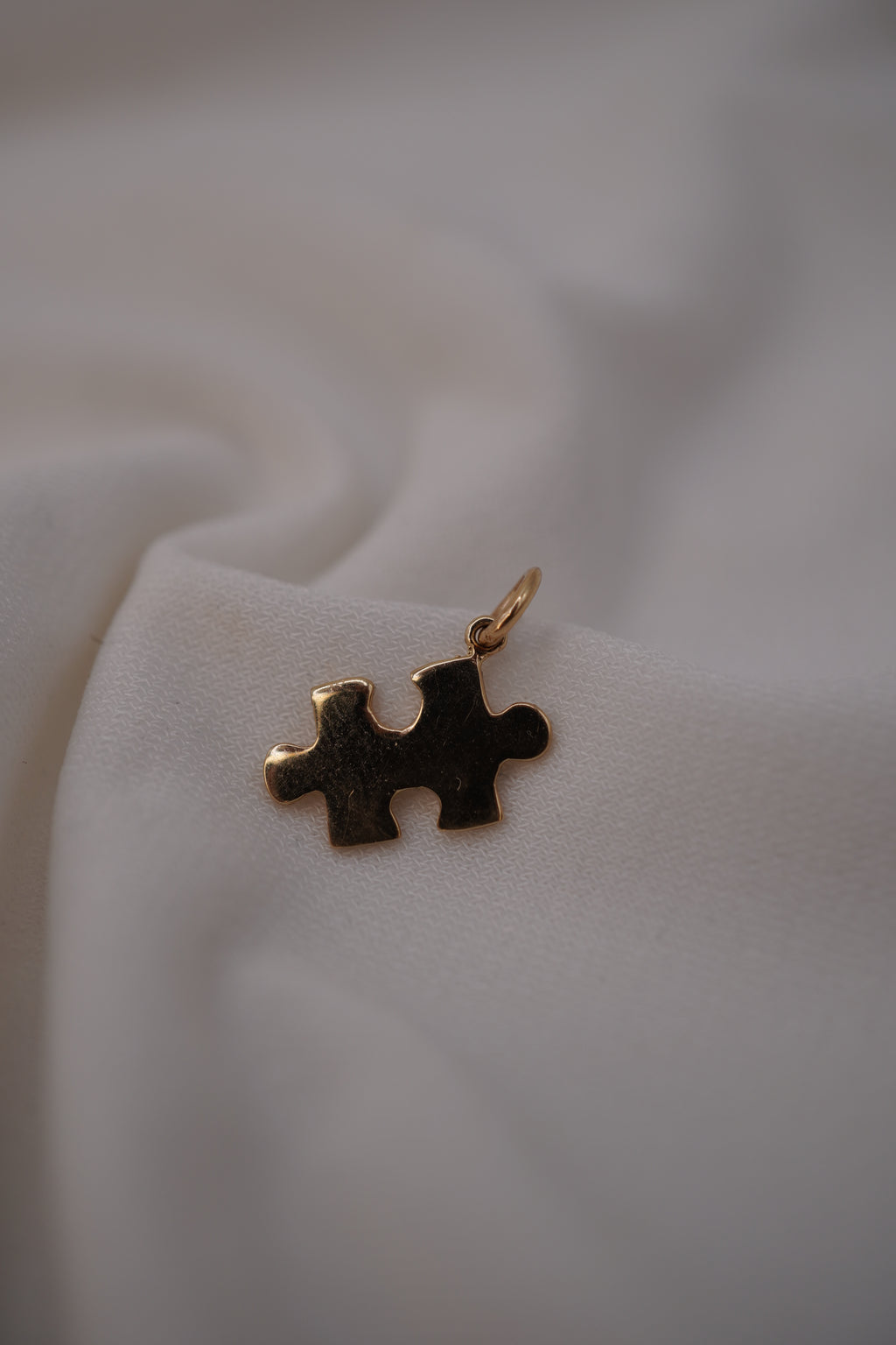 14K Yellow Gold Puzzle Piece Pendant